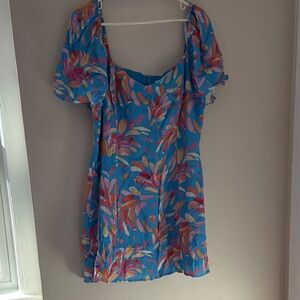 Lost + Wander Blue Floral Dress